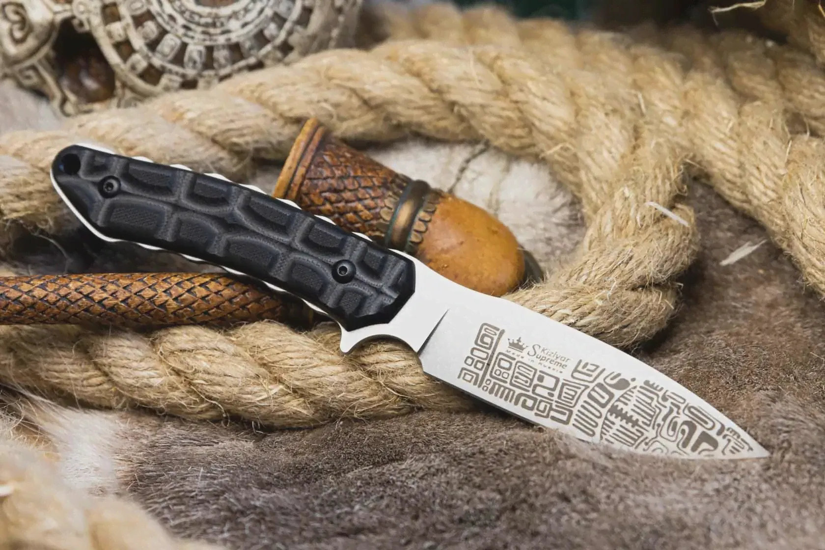 ТУРИСТИЧЕСКИЙ НОЖ AZTEC D2 KYDEX КИЗЛЯР СУПРИМ (art.: 3920b774dae34)-1
