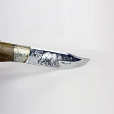 Нож туристический "Медведь", орех, мельхиор, гардовый, Кизляр
