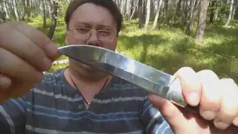 Нож Волк сталь Х12МФ твердость клинка 63 HRC Художественно производственной мастерской Петрова А И
