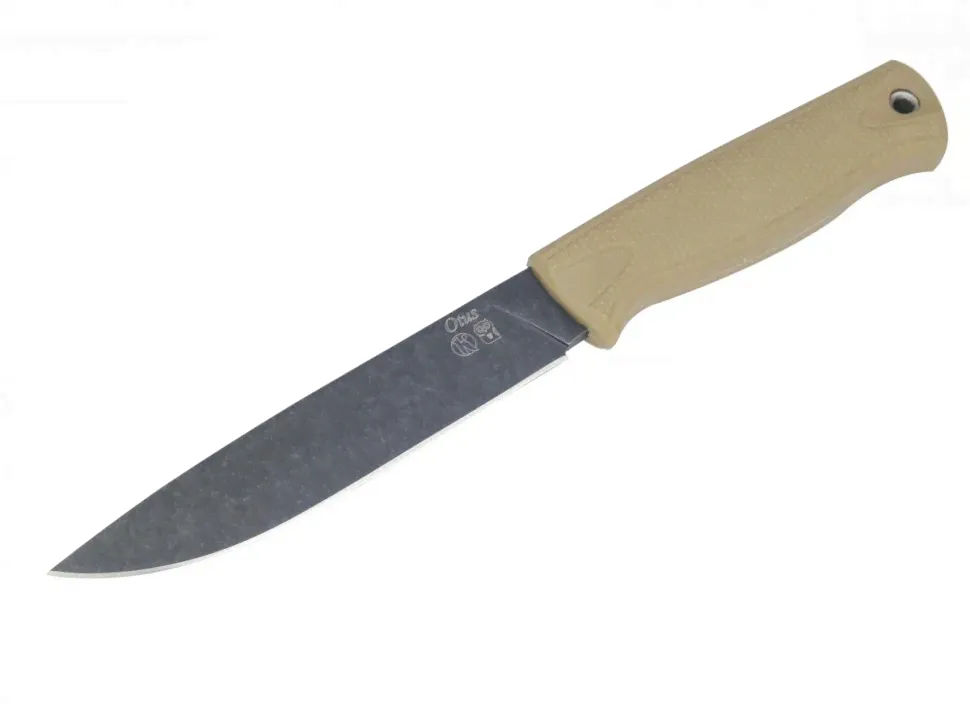 Нож Кизляр Otus 014307 (Blackwash, эластрон, песок)