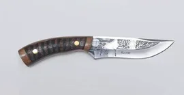 Нож Кавказ, Кизляр СТО, сталь 65х13, резной