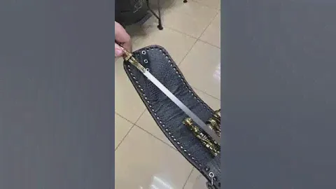 Набор шампуров с коваными ручками в кожаном чехле Волк 🐺WWW.KAZANOPTOM.RU🐺#шампуры#мужскойнабор#дар