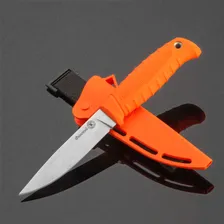 Нож ПП Кизляр Финский, сталь AUS-8 Stonewash, Elastron оранжевый, артикул 015308