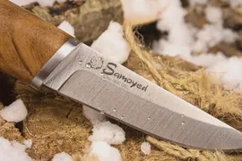 🛍 Нож туристический Samoyed N690 StoneWash Орех Kizlyar Supreme Кизляр Суприм