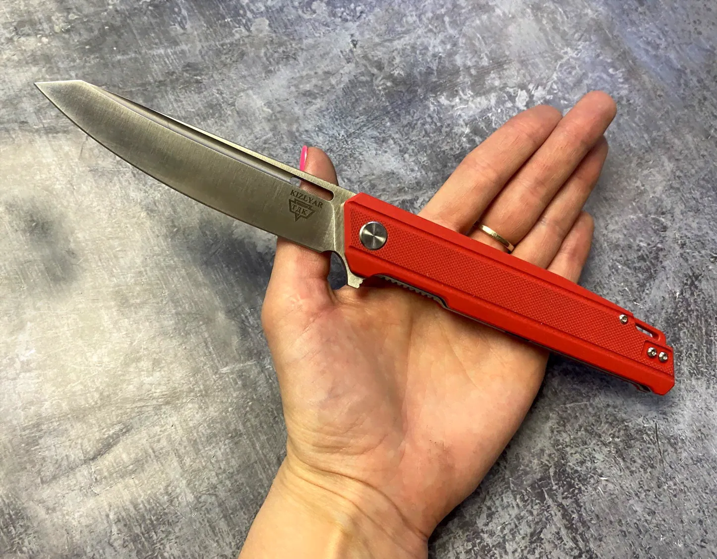 Складной нож танто Rapid Red, сталь D2, G-10, ТДК Кизляр