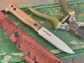 🛍 Нож туристический Forester N690 Satin Орех BushCraft Kizlyar Supreme Кизляр Суприм