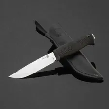 Нож ПП Кизляр Речной, сталь AUS-8 Полированный, рукоять черный Elastron, артикул 011301