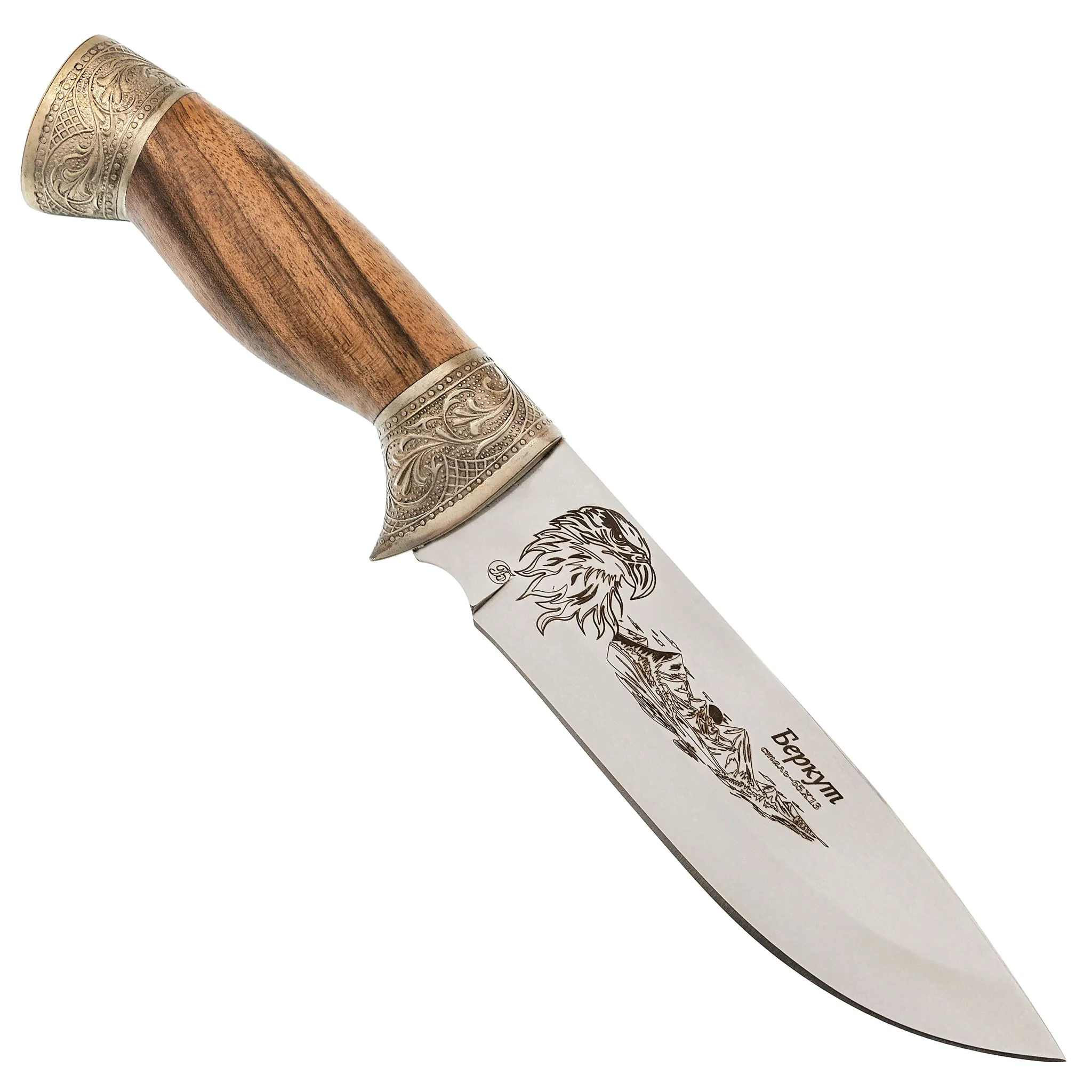 Нож Беркут, сталь 65х13, орех, Кизляр