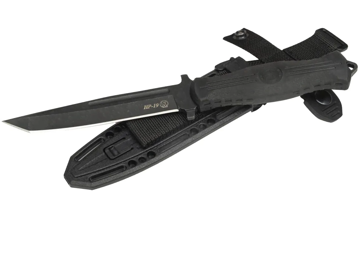 Нож Кизляр "НР-19" 014305/03203 (Stonewash черный; эластрон черный; АБС пластик; AUS-8)-0
