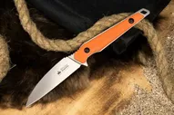 Нож грибника Kizlyar Supreme Туристический нож Кизляр Суприм (EDC) Vran N690 StoneWash
