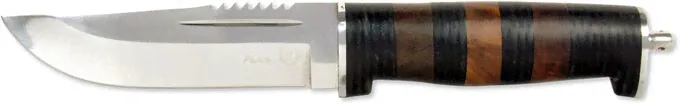 Нож нескладной Кизляр РЫСЬ-К (3506) с кожаным чехлом-0