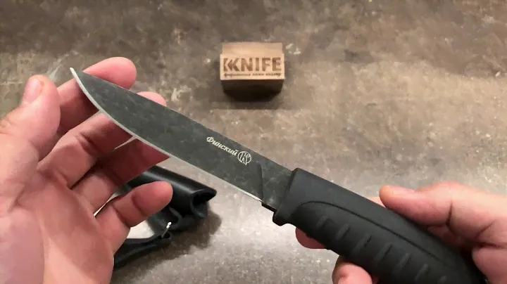 Нож "Финский 110Х18" Elastron черный Stonewash от Кизляр